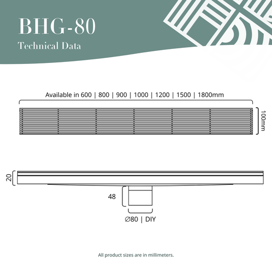 1500mm Heelguard Grate DIY 80mm