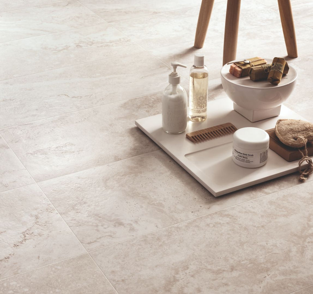 3D Crafted Travertine White