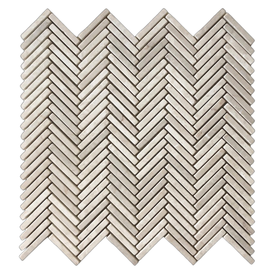 Tweed Botticino Herringbone Mosaic