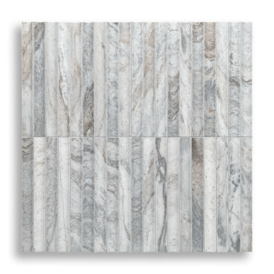 Concave Flute Mosaic Bianco Oro