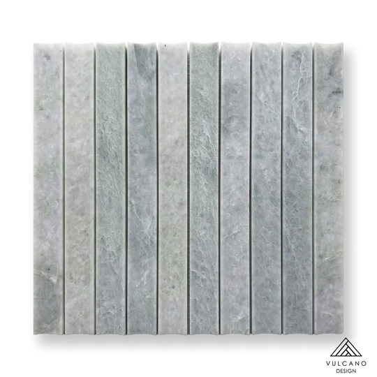 Concave Flute Mosaic Verdi Cristallo