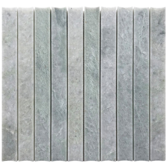 Concave Flute Mosaic Verdi Cristallo
