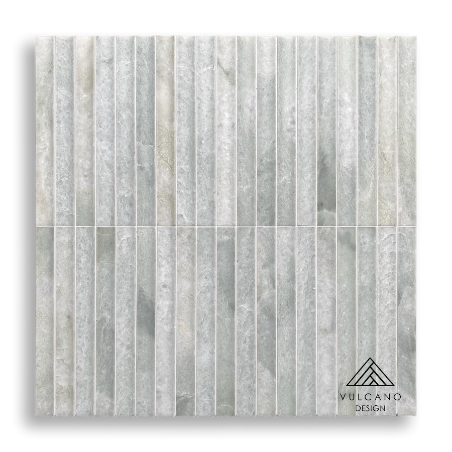 Concave Flute Mosaic Verdi Cristallo