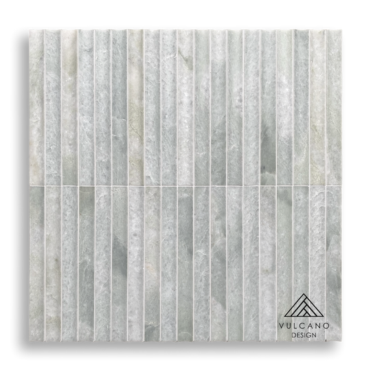 Concave Flute Mosaic Verdi Cristallo