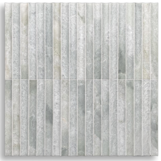 Concave Flute Mosaic Verdi Cristallo