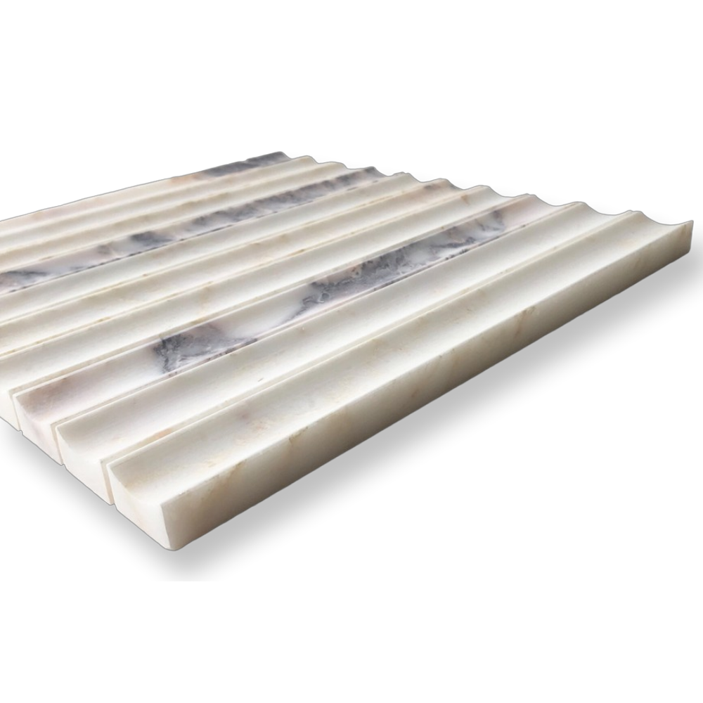 Concave Flute Mosaic Viola Oro