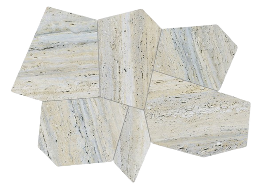 Euromarmo Mosaic Travertine Silver Gold Cozy