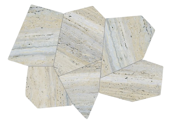 Euromarmo Mosaic Travertine Silver Gold Cozy