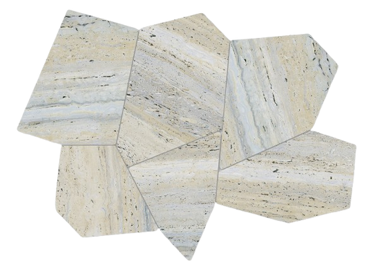 Euromarmo Mosaic Travertine Silver Gold Cozy