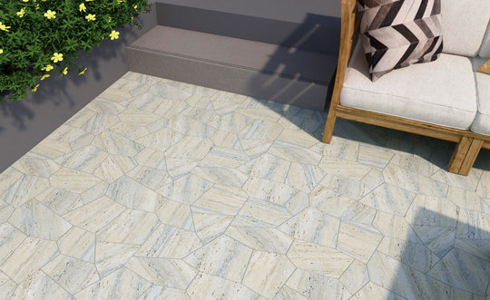 Euromarmo Mosaic Travertine Silver Gold Cozy