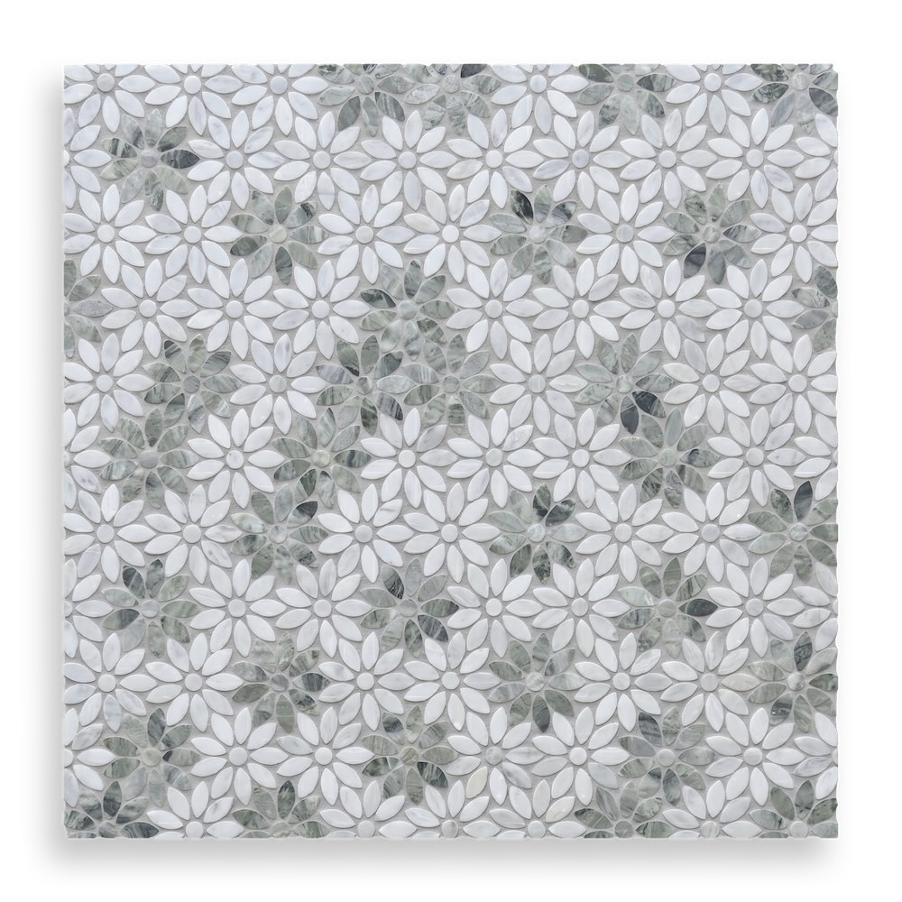 Fiori Di Marmo Amazonia + Oriental White Honed Mosaic