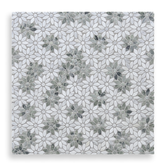 Fiori Di Marmo Amazonia + Oriental White Honed Mosaic