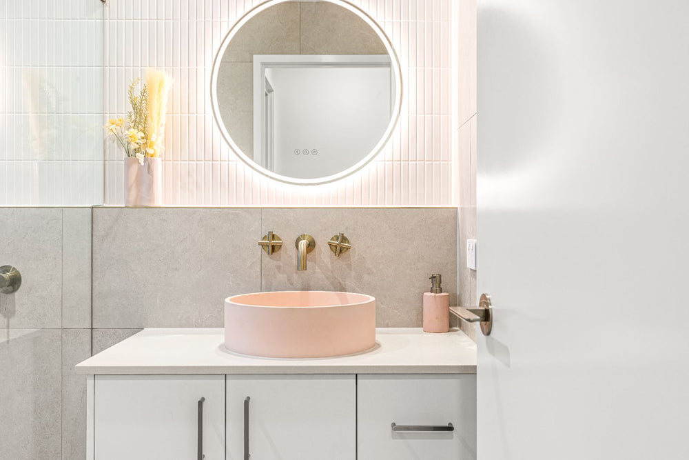 Lusso Concrete Basin Blush Pink