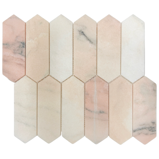 Long Hex Pink Honed