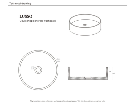 Lusso Concrete Basin Mint Green