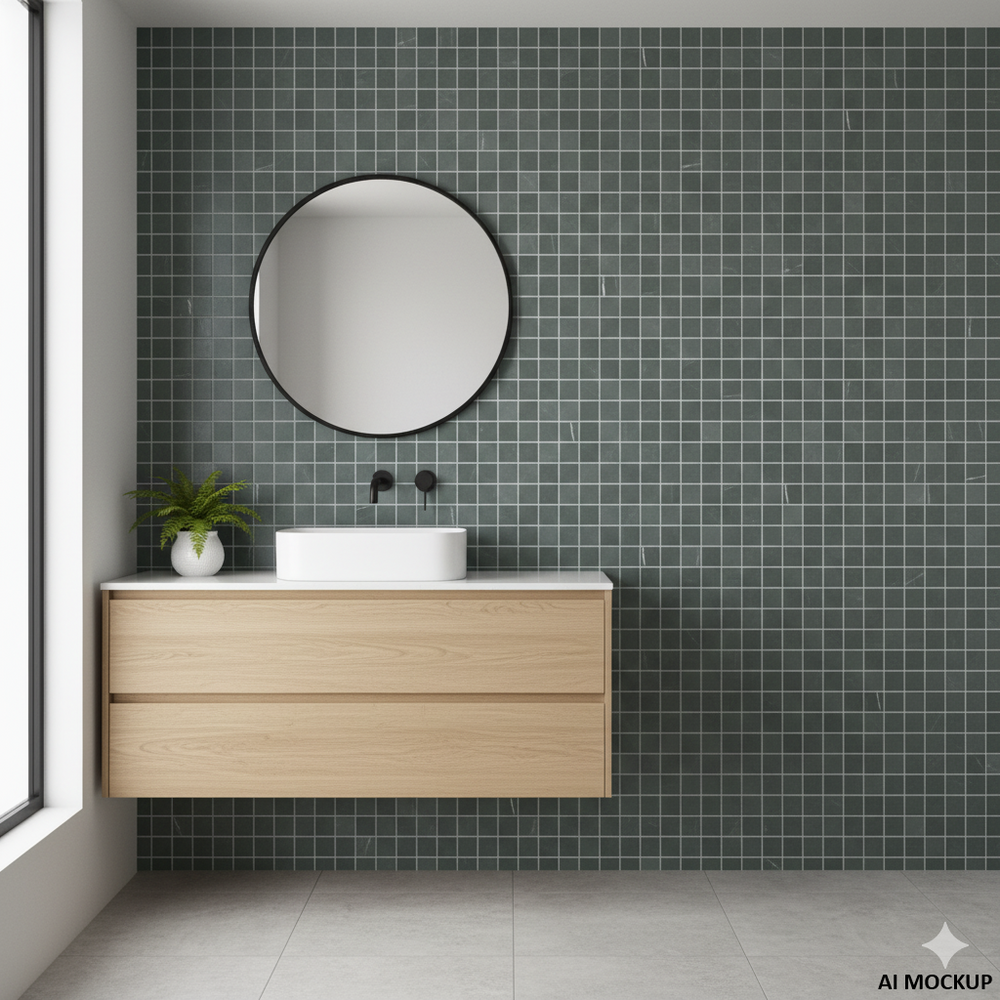 Marble Mosaic 25 Persian Blue