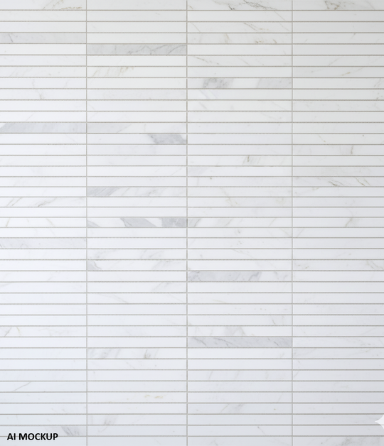 Marble Mosaic Rectangle Calacatta