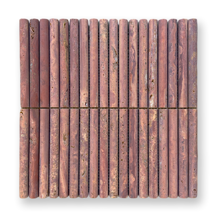 Mini Flute Rosa Travertine