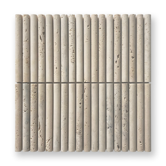 Mini Flute Travertine Classico Unfilled