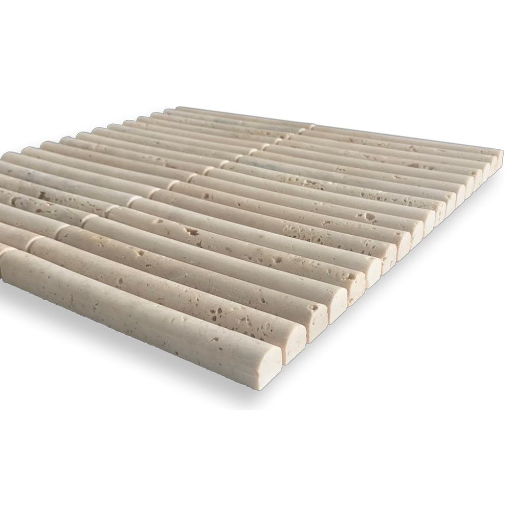 Mini Flute Travertine Classico Unfilled