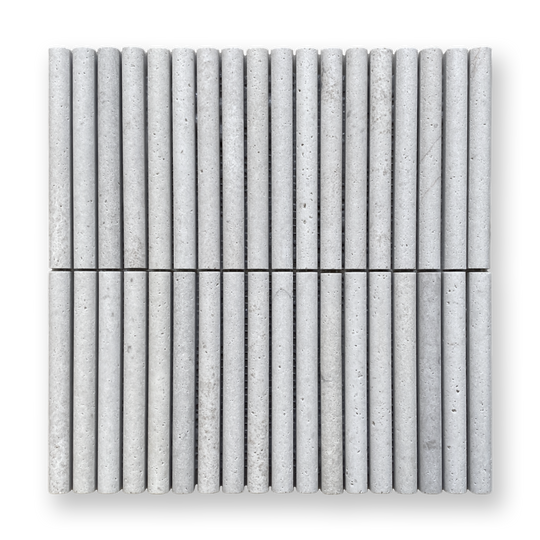 Mini Flute Travertine Gris