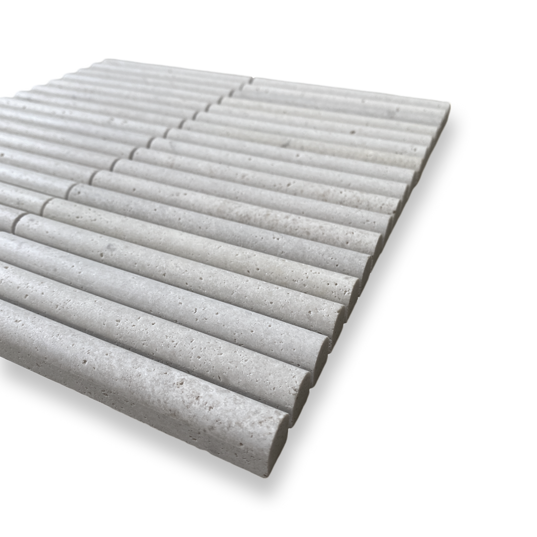 Mini Flute Travertine Gris