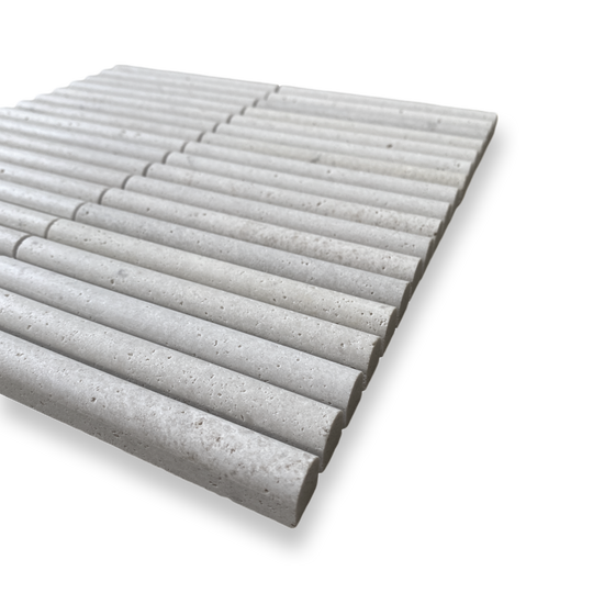 Mini Flute Travertine Gris