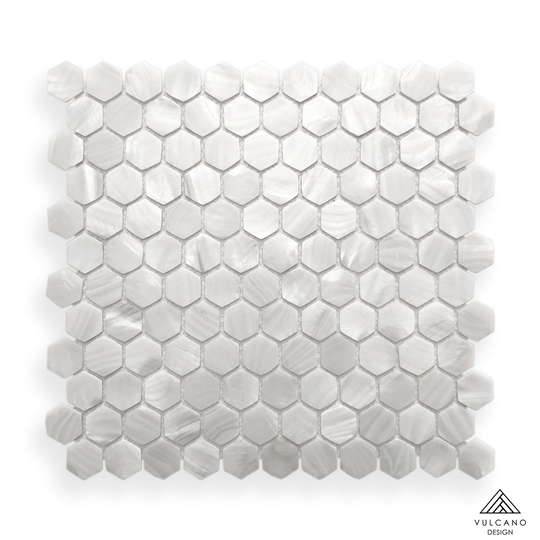 Mother of Pearl Angel White Hexagon Mosaic