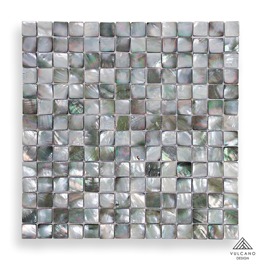 Mother of Pearl Black Opal Square Mosaic
