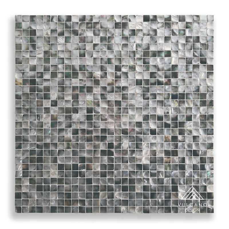 Mother of Pearl Black Opal Square Mosaic