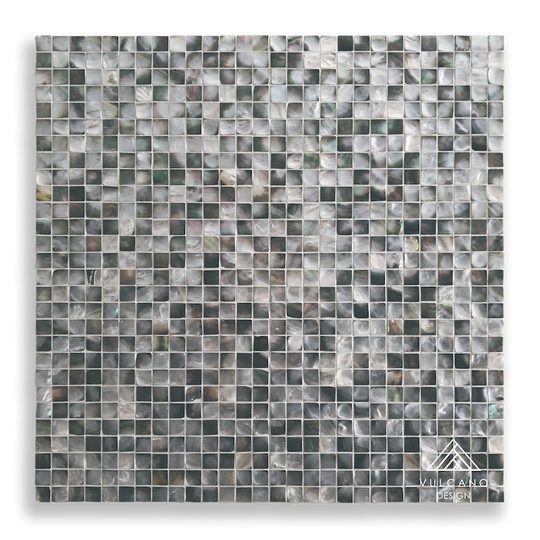 Mother of Pearl Black Opal Square Mosaic