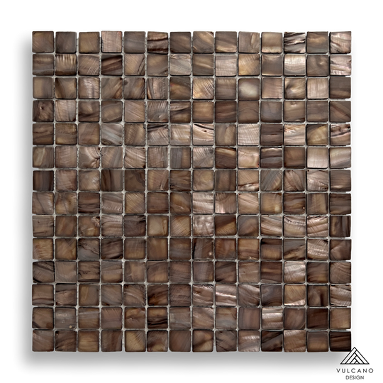 Mother of Pearl Copper Square Mosaic