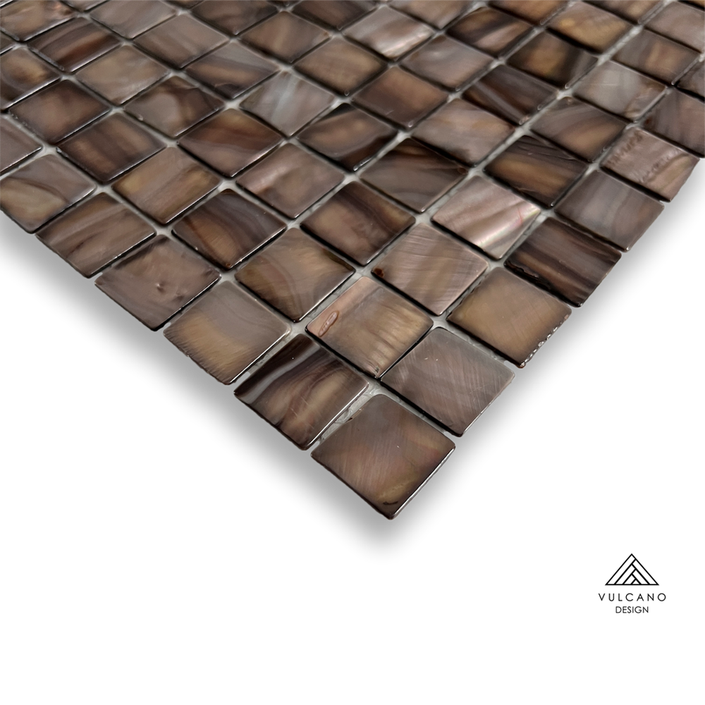 Mother of Pearl Copper Square Mosaic