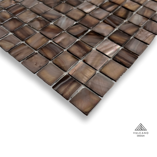 Mother of Pearl Copper Square Mosaic