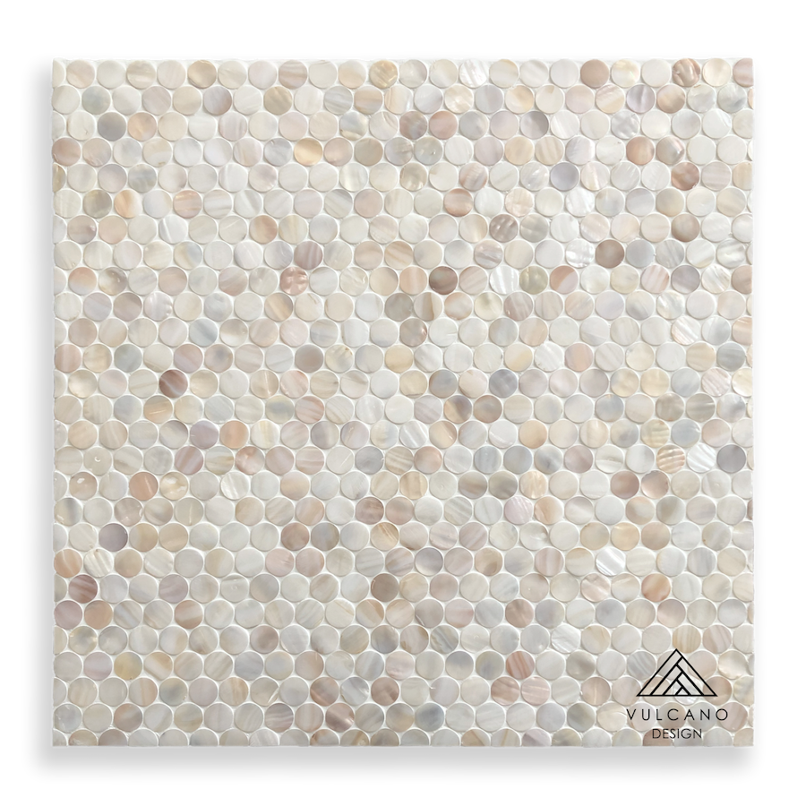 Mother of Pearl Natural Penny Round Mosaic