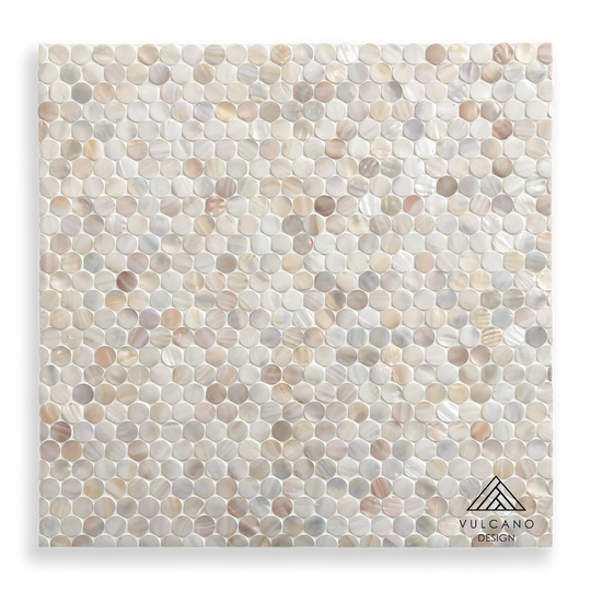 Mother of Pearl Natural Penny Round Mosaic