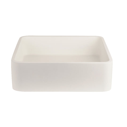 Piazza Concrete Basin Matte White