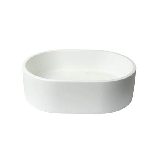 Pill Mini Concrete Basin Matte White