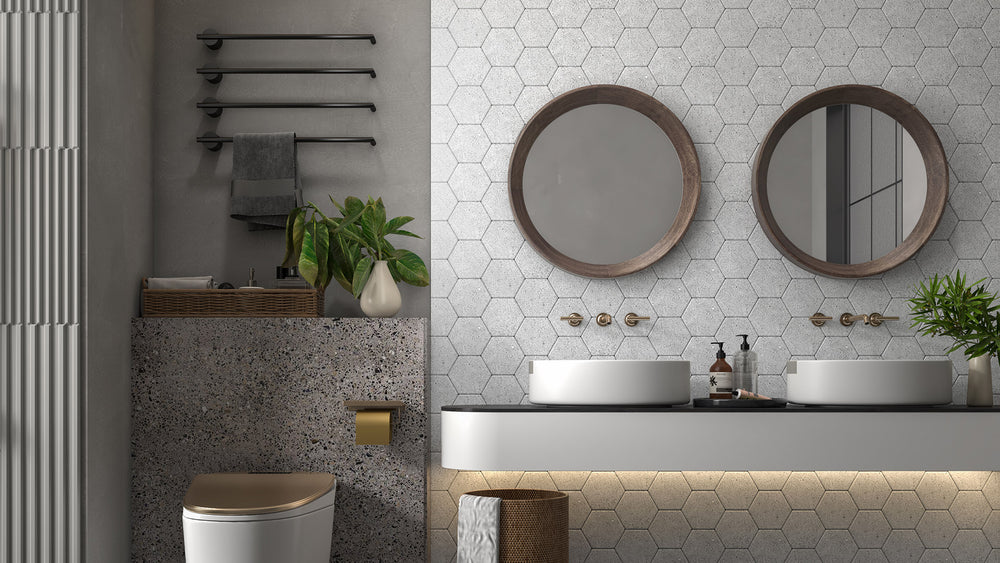Paradigm Light Grey Hexagon Mosaic