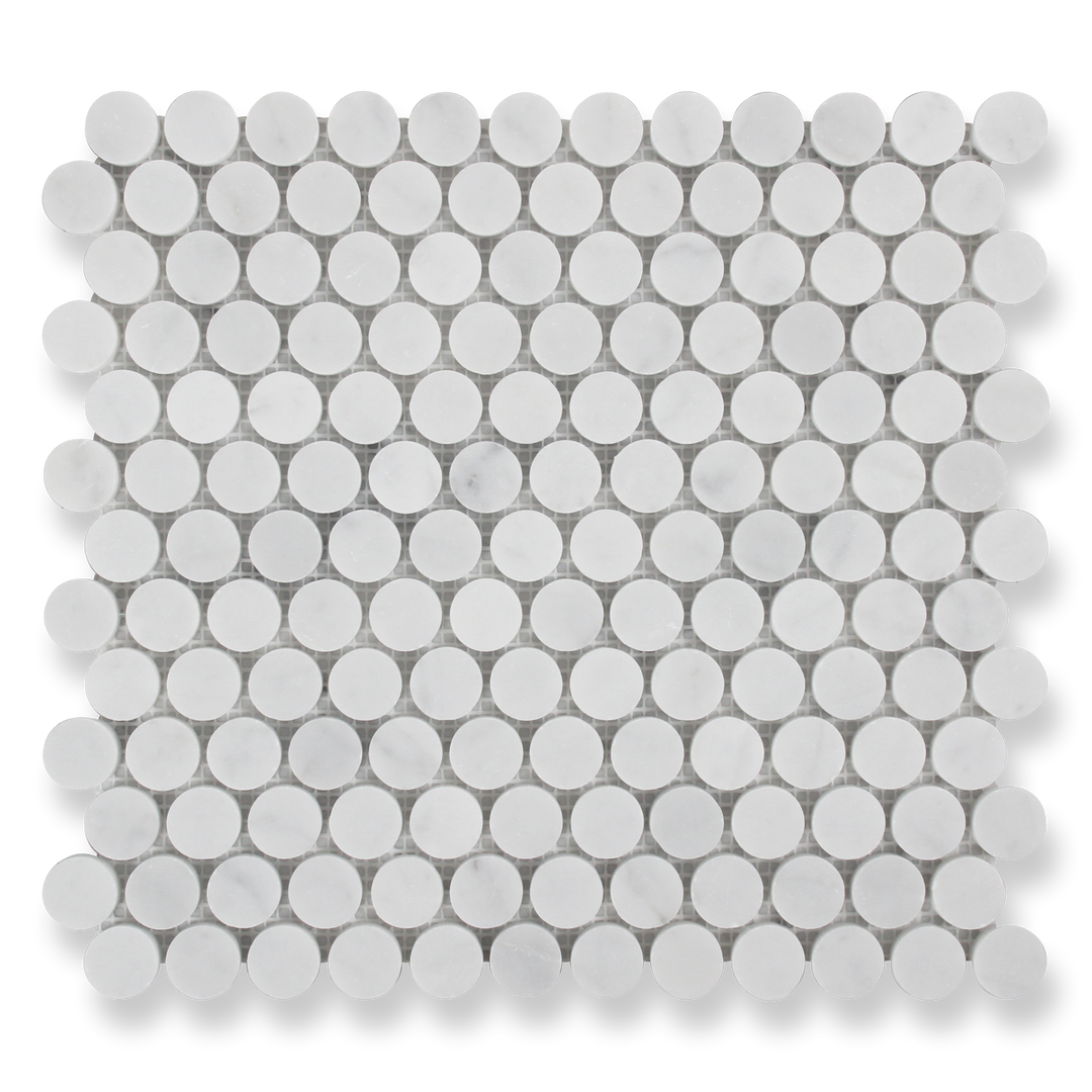 Penny Round Carrara C Honed 23mm