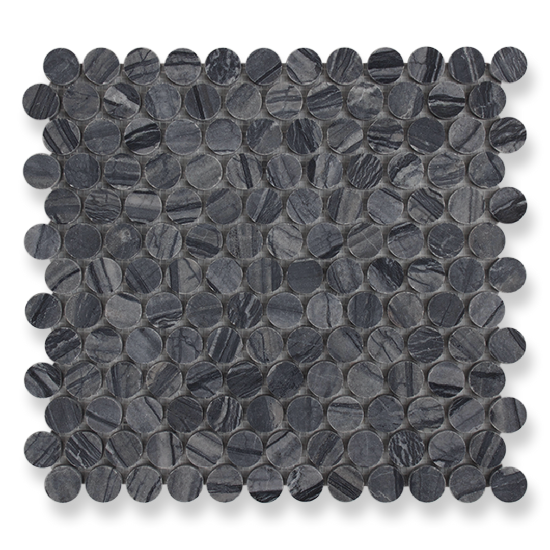 Penny Round Delta Nero Honed