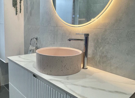 Rocco Industrial Basin Blush Pink