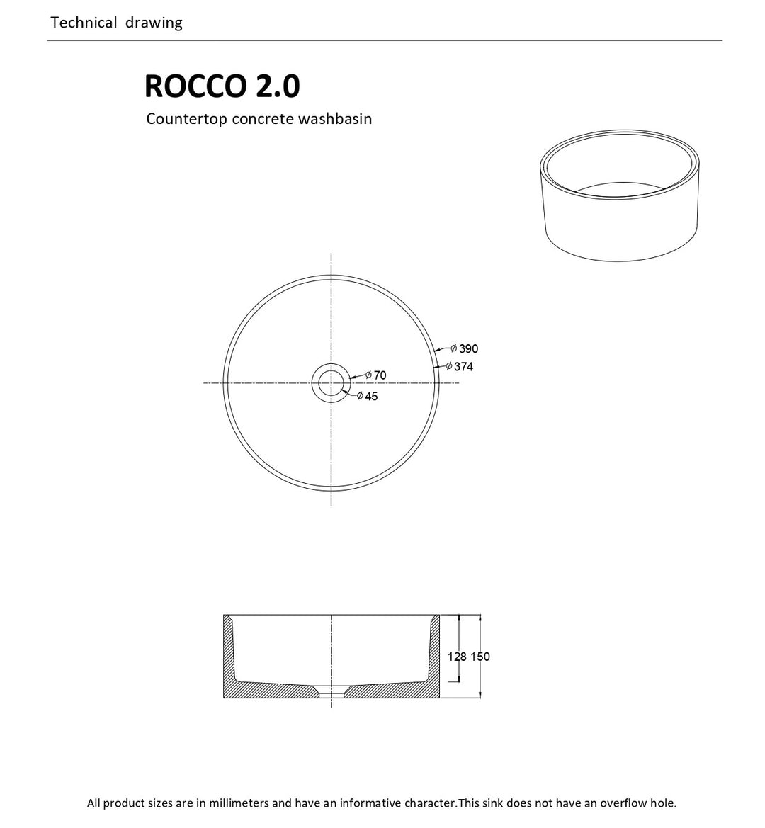Rocco Industrial Basin Matte Black