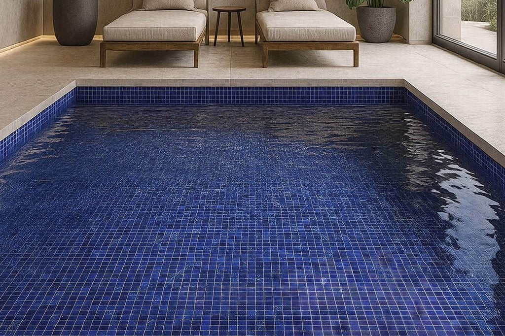 Shimmer Glass Pool Mosaic Ocean