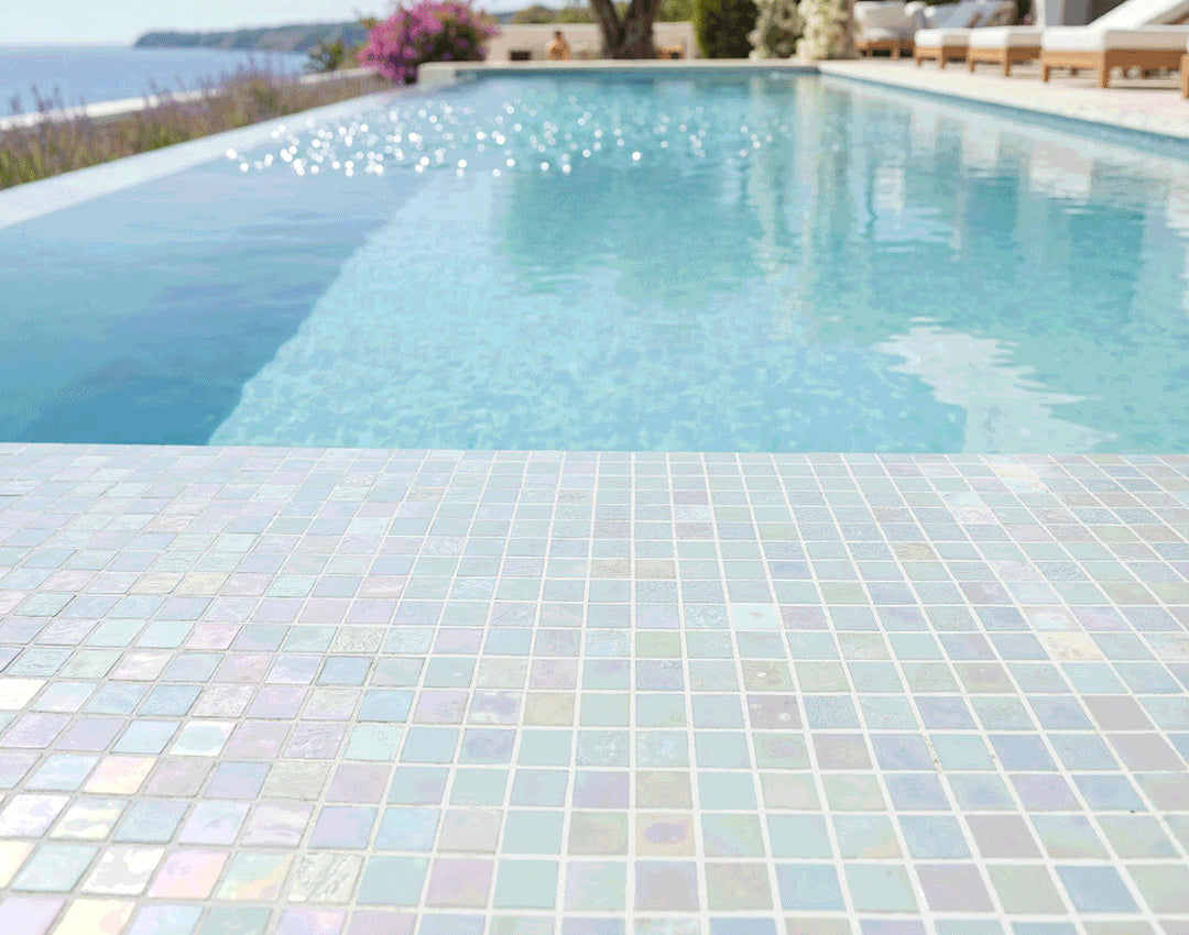 Shimmer Glass Pool Mosaic Pearl