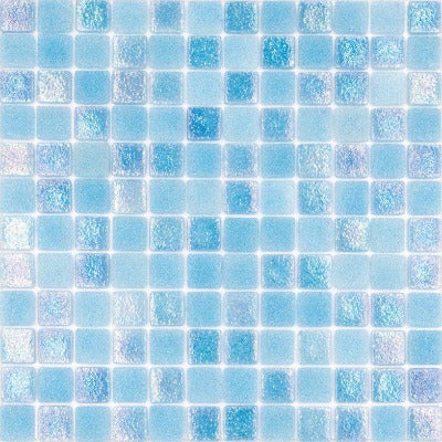 Stellar Pool Glass Mosaic Aqua Blue