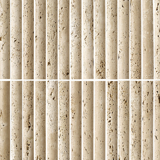 Tuscany Travertine Convex Finger Mosaic
