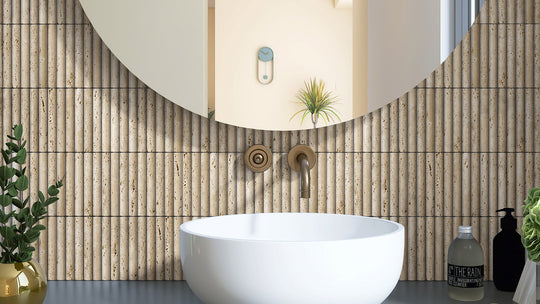 Tuscany Travertine Convex Finger Mosaic