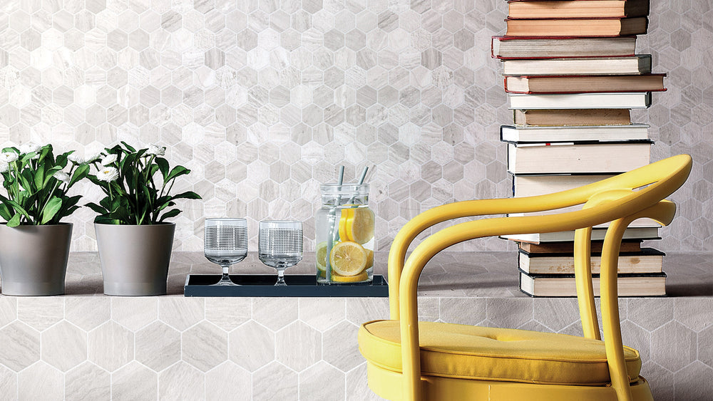 Tuscany Wood Grey Light Large Hexagon