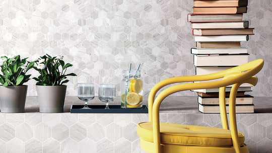 Tuscany Wood Grey Light Large Hexagon